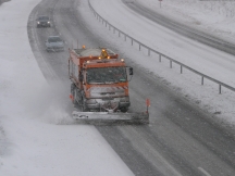 Déneigement de la A75, dans le Puy-de-Dôme