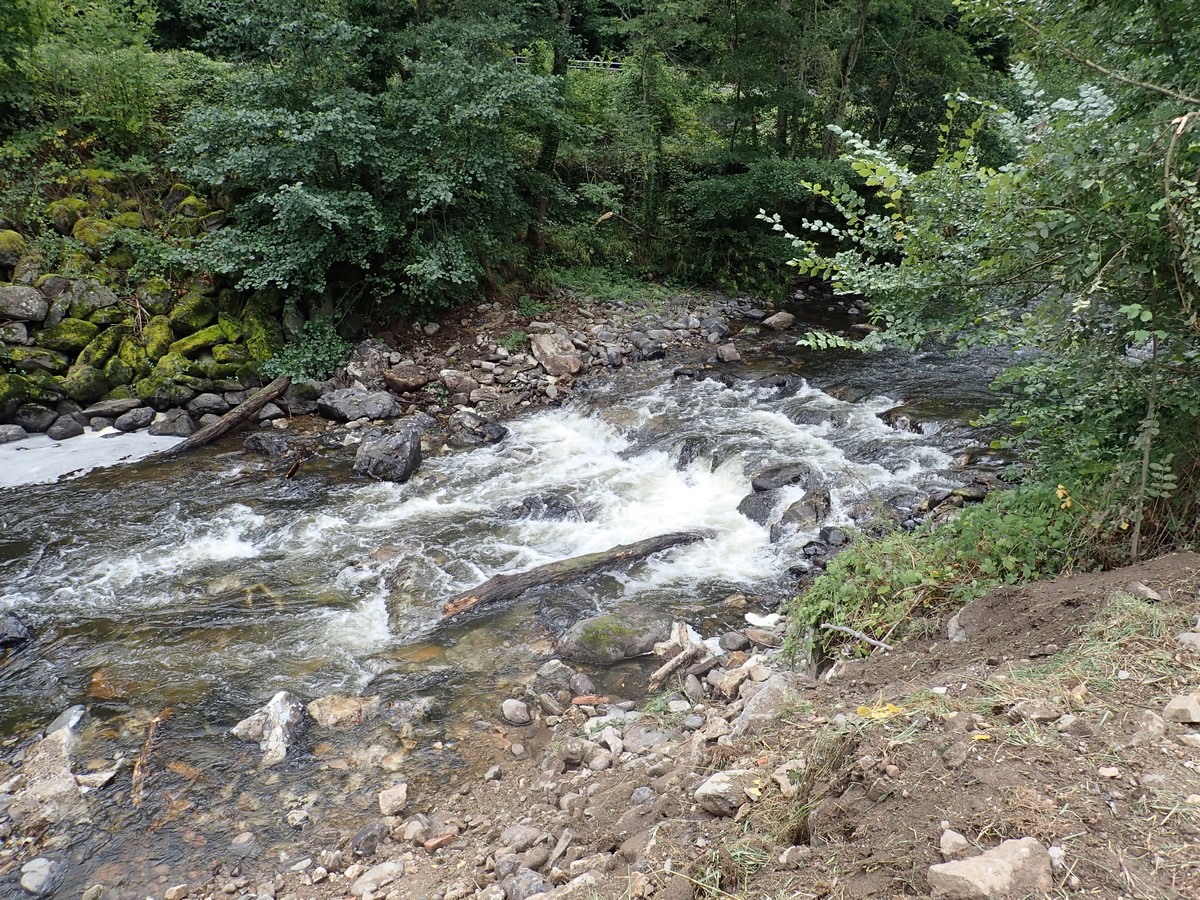 Vue du talus en rive gauche (côté piste d'exploration) avant travaux